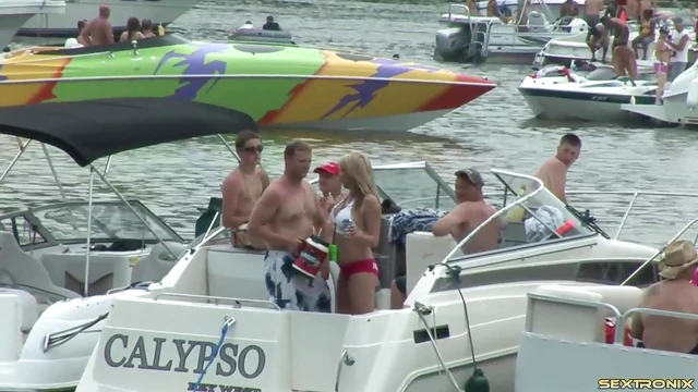 College Girls Show Off Tits Boldly On Party Boats For Hot Action