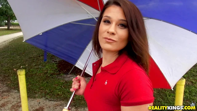 Jayden Riley Gets Sweet-Talked Into Outdoor Blowjob Adventure