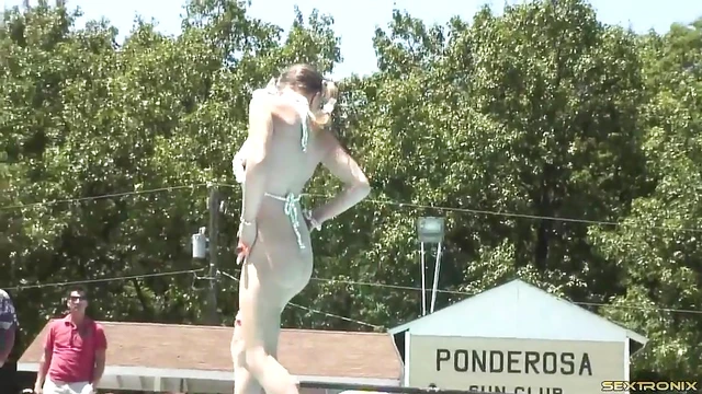 Cowgirl With Pigtails Shows Off Nude Body in Sexy Outdoor Photoshoot