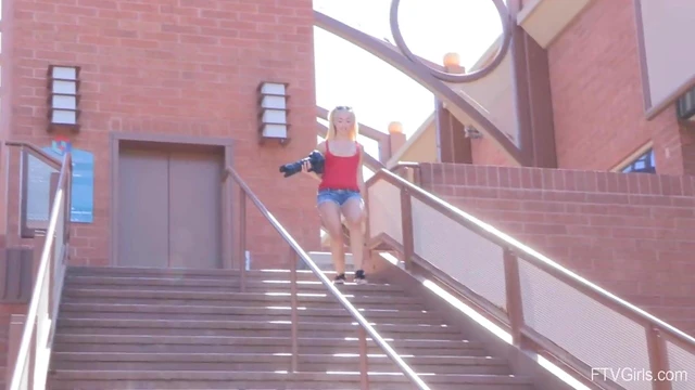 Seductive Blonde Jayde Teases Publicly Before Self-Pleasing Blissfully