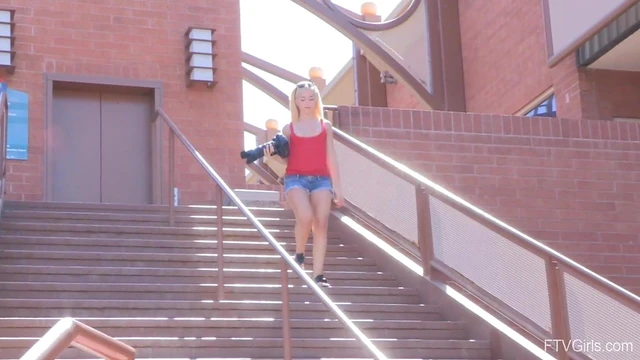 Seductive Blonde Jayde Teases Publicly Before Self-Pleasing Blissfully