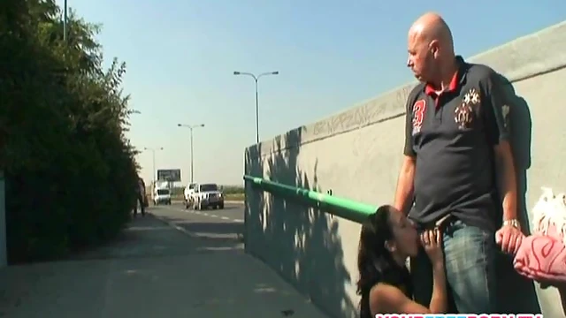 Seductive Teen Tempts Mature Man, Nailing Him Passionately Outdoors