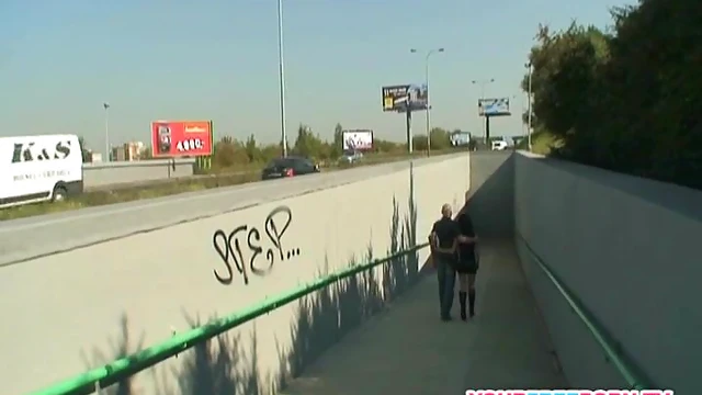 Seductive Teen Tempts Mature Man, Nailing Him Passionately Outdoors