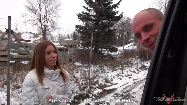 Barely Legal Brenda Gets Hardcore Car Pounding & Facial Bliss