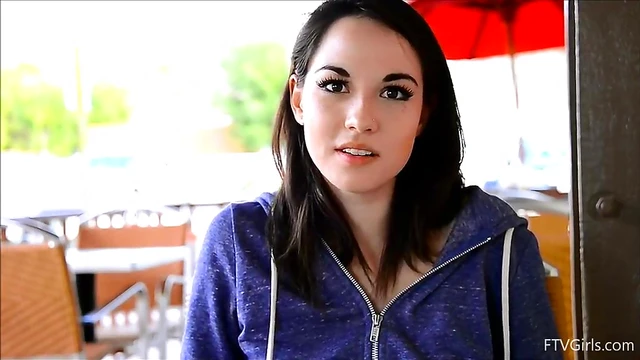 Seductive Brunette Teases Herself Explicitly While at Busy Cafe