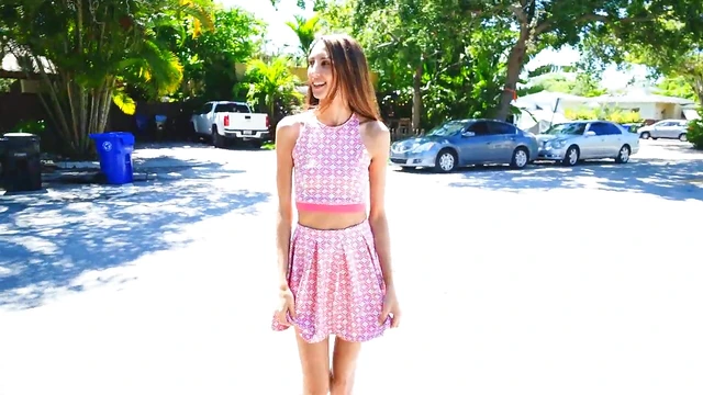 Skimpy Natalia Teases Publicly Under Miniskirt Before Getting Naughty