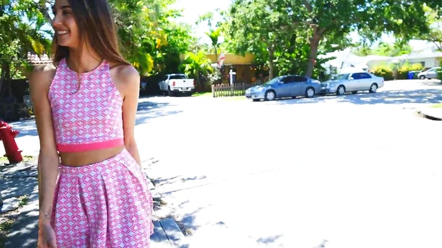 Skimpy Natalia Teases Publicly Under Miniskirt Before Getting Naughty