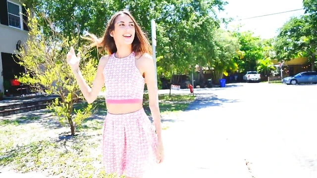 Skimpy Natalia Teases Publicly Under Miniskirt Before Getting Naughty