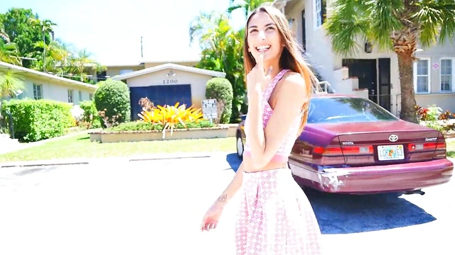 Skimpy Natalia Teases Publicly Under Miniskirt Before Getting Naughty