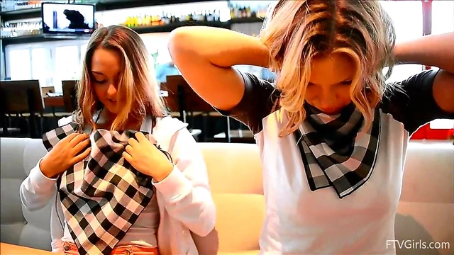 Gorgeous Girls Flash Their Sexy Titties in Busy Public Place