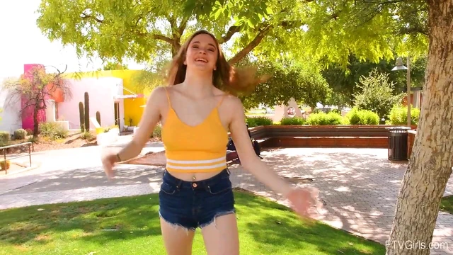 Outdoor Temptress Hazel Reveals Her Luscious Curves and Sexy Pussy Close-Up