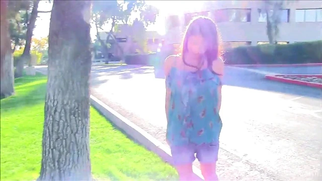 Hot Brunette Publicly Flashes Her Sexy Body for Thrilled Onlookers' Pleasure