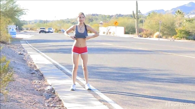 Feisty Megan Wanders Nude Showing Off Her Plump Breasts Naturally