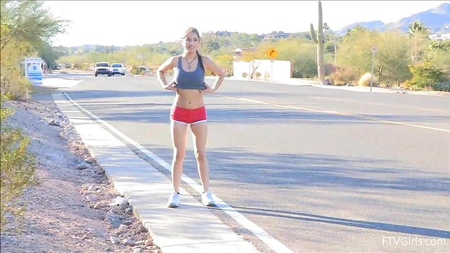 Feisty Megan Wanders Nude Showing Off Her Plump Breasts Naturally