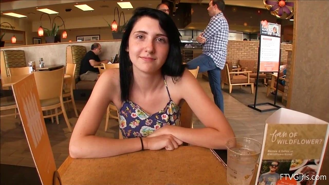 Dark-Haired Lexi Plays Naughty Games with Vegetables at Public Store