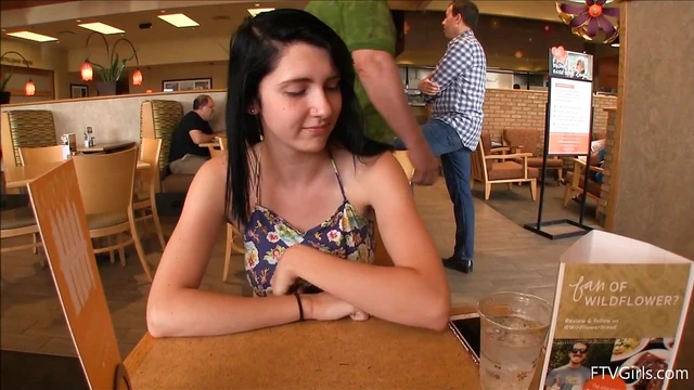 Dark-Haired Lexi Plays Naughty Games with Vegetables at Public Store