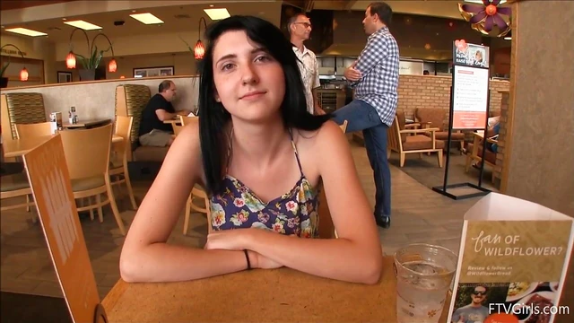 Dark-Haired Lexi Plays Naughty Games with Vegetables at Public Store