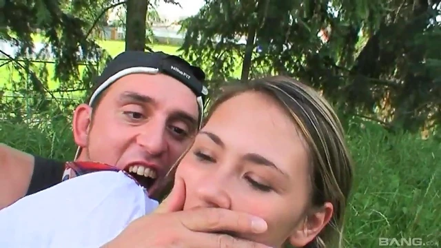 Teen With Tiny Tits Finds Bliss Being Fucked Deep In The Forest