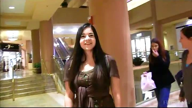 Sultry Nadine Tempts Shoppers by Flashing Her Assets in Grocery Aisle