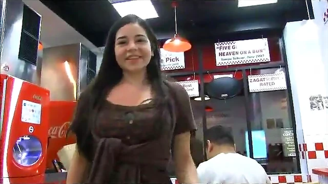 Sultry Nadine Tempts Shoppers by Flashing Her Assets in Grocery Aisle