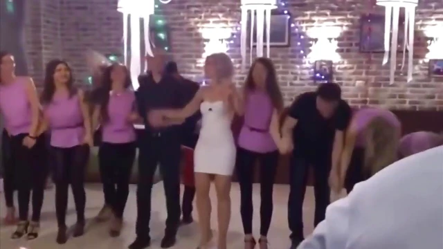 Sexy Blonde in Tight Dress Dances Sultrily at Hot Porn Party Night