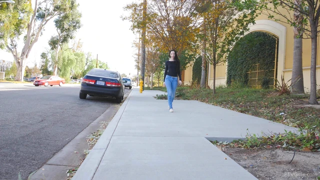Cute Maia Rubs Her Tempting Pussy While Cruising in the Car