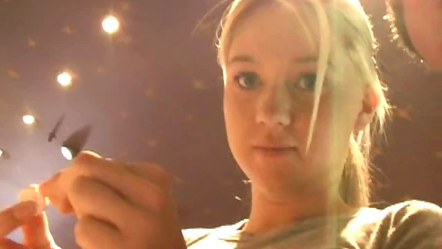 Blond Bombshell Alison Angel Shows Off Her Goods at the Store