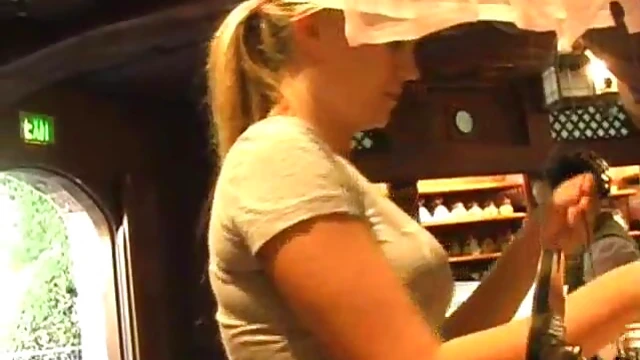 Blond Bombshell Alison Angel Shows Off Her Goods at the Store