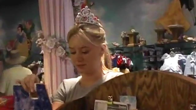 Blond Bombshell Alison Angel Shows Off Her Goods at the Store