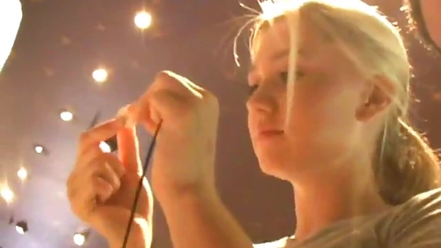 Blond Bombshell Alison Angel Shows Off Her Goods at the Store