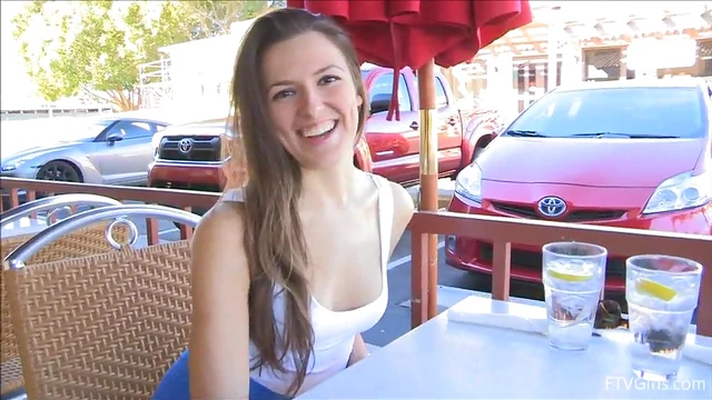 Sensuous Carlie Flashes Her Tits & Shaved Pussy In Public For Your Pleasure