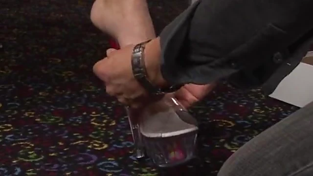 Tiny Doll Gives Seductive Pole Dance Before Riding His Hard Cock