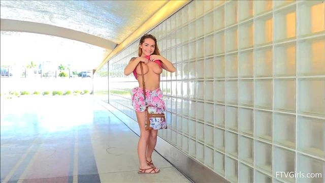 Charlotte's Natural Teen Body Boldly Exposed In Public Spaces Heat