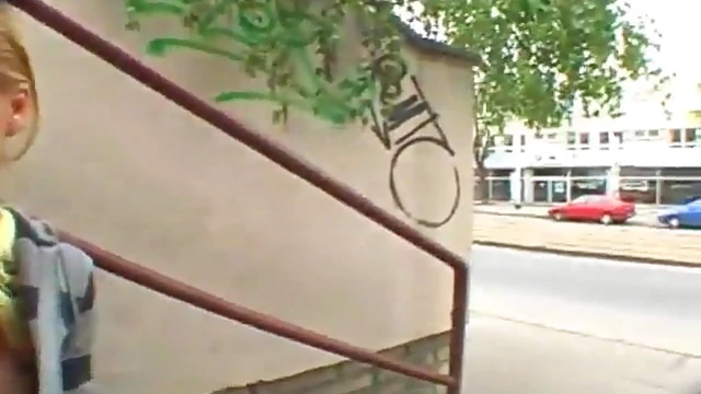 Blonde Teen Boldly Displays Her Nude Body and Wet Pussy Outdoors Freely