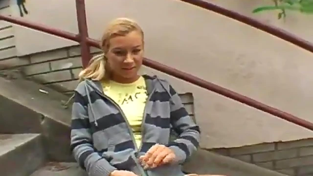 Blonde Teen Boldly Displays Her Nude Body and Wet Pussy Outdoors Freely