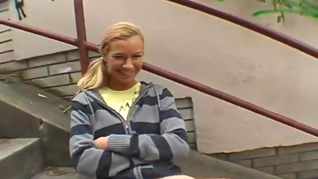 Blonde Teen Boldly Displays Her Nude Body and Wet Pussy Outdoors Freely