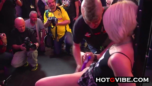 Blonde Teen Publicly Squirts After Hot Blowjob and Rough Sex Acts