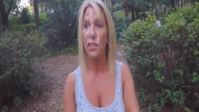 Blonde Mature Lady Gets Hot Cum Showered All Over Her Pretty Face