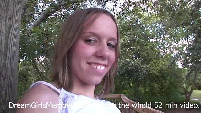 Seductive Lady Shows Off Her Body & Self-Pleases Outdoors