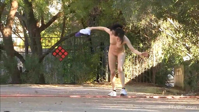 Fit Aiden Fingers Her Pussy Sensually Post-Jog on Park Bench