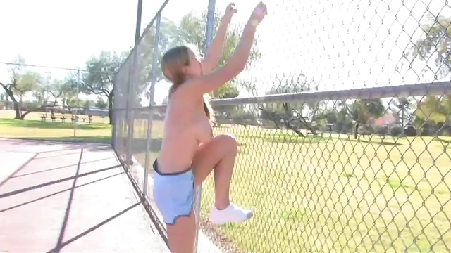 Naughty Tennis Player Shows Off Her Body On Busy Court