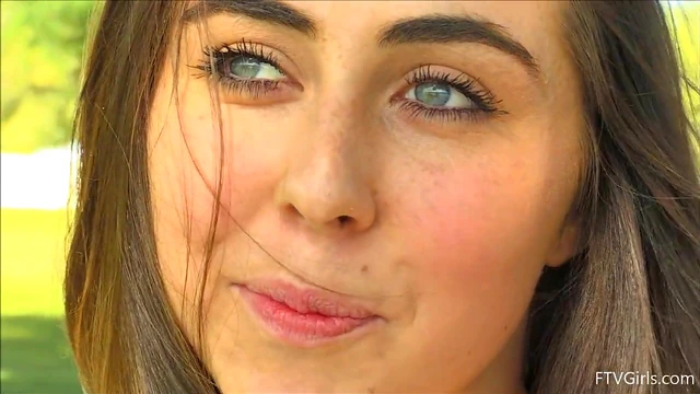 Beautiful Teen Lacey Strips Seductively Outdoors During Picnic Delight