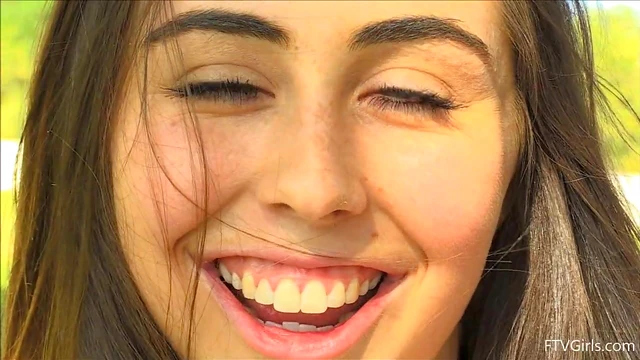 Beautiful Teen Lacey Strips Seductively Outdoors During Picnic Delight