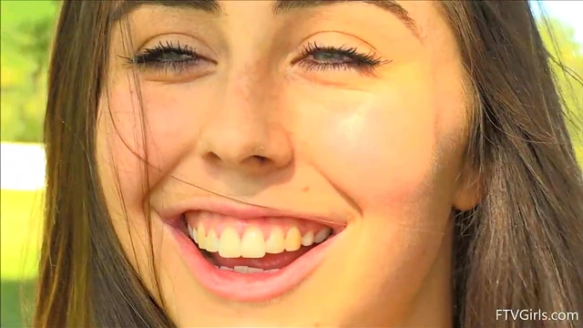 Beautiful Teen Lacey Strips Seductively Outdoors During Picnic Delight