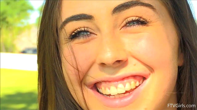 Beautiful Teen Lacey Strips Seductively Outdoors During Picnic Delight