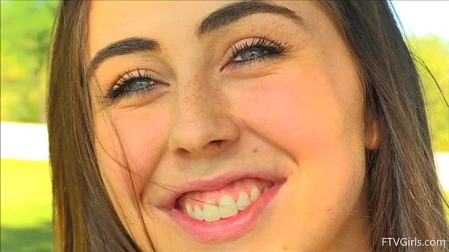 Beautiful Teen Lacey Strips Seductively Outdoors During Picnic Delight