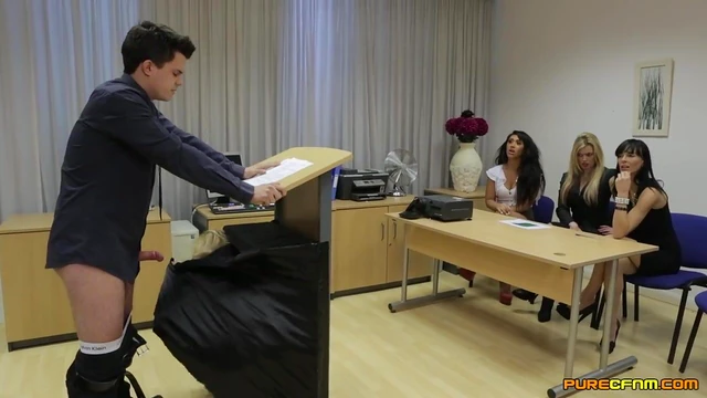 Axa Jay Secretly Gives Blowjob During Business Presentation