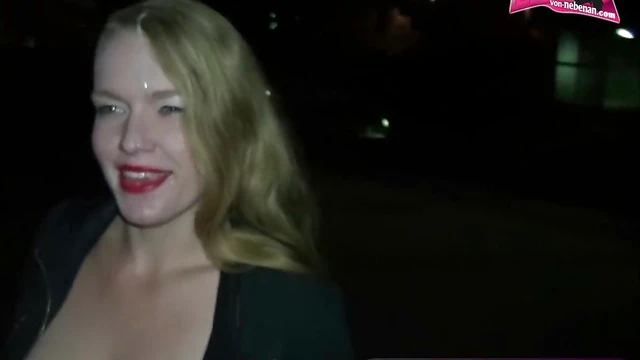 German Amateur Gets Public Facial Before Seductive Street Walk