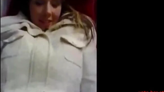 Sultry British Lass Gets Her Pussy Fingered Before Giving Hot Blowjob On The Train