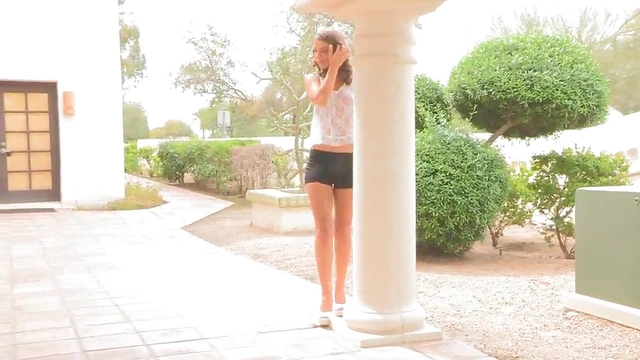 Sexually Charged Presley Poses Seductively In See Through Blouse For Cam